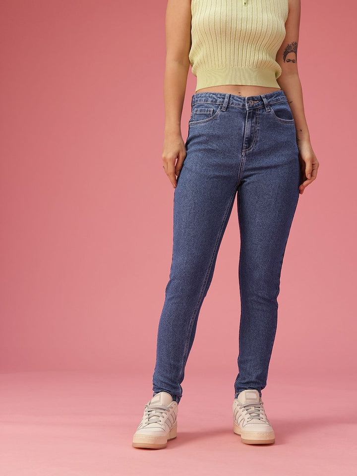 DressBerry Women Skinny Fit High-Rise Light Fade Stretchable Jeans