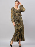 Antheaa Printed Top With Skirt