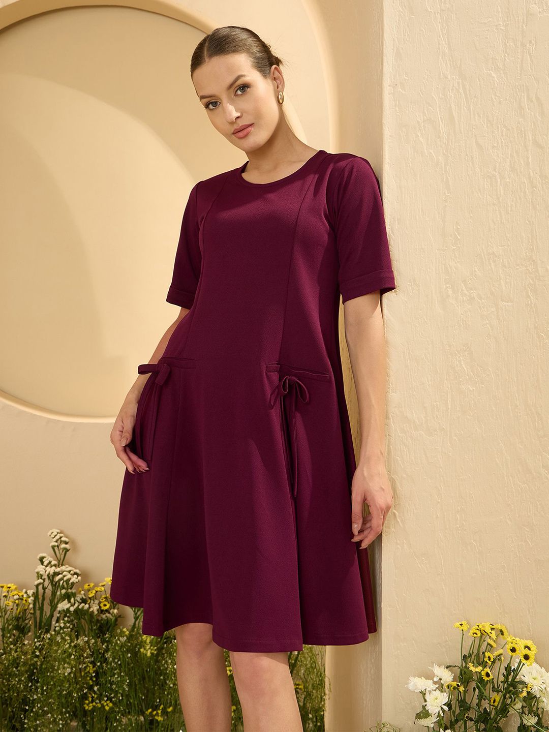 Antheaa Chiffon A-Line Dress