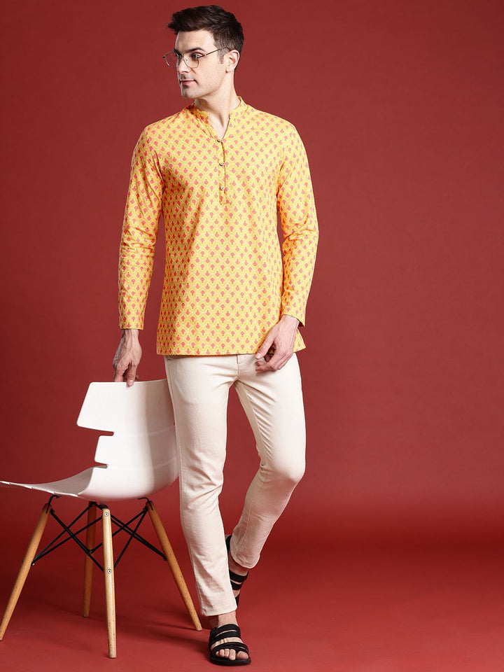 Anouk x Basant Bahaar Ethnic Motifs Print Cotton Linen Kurta