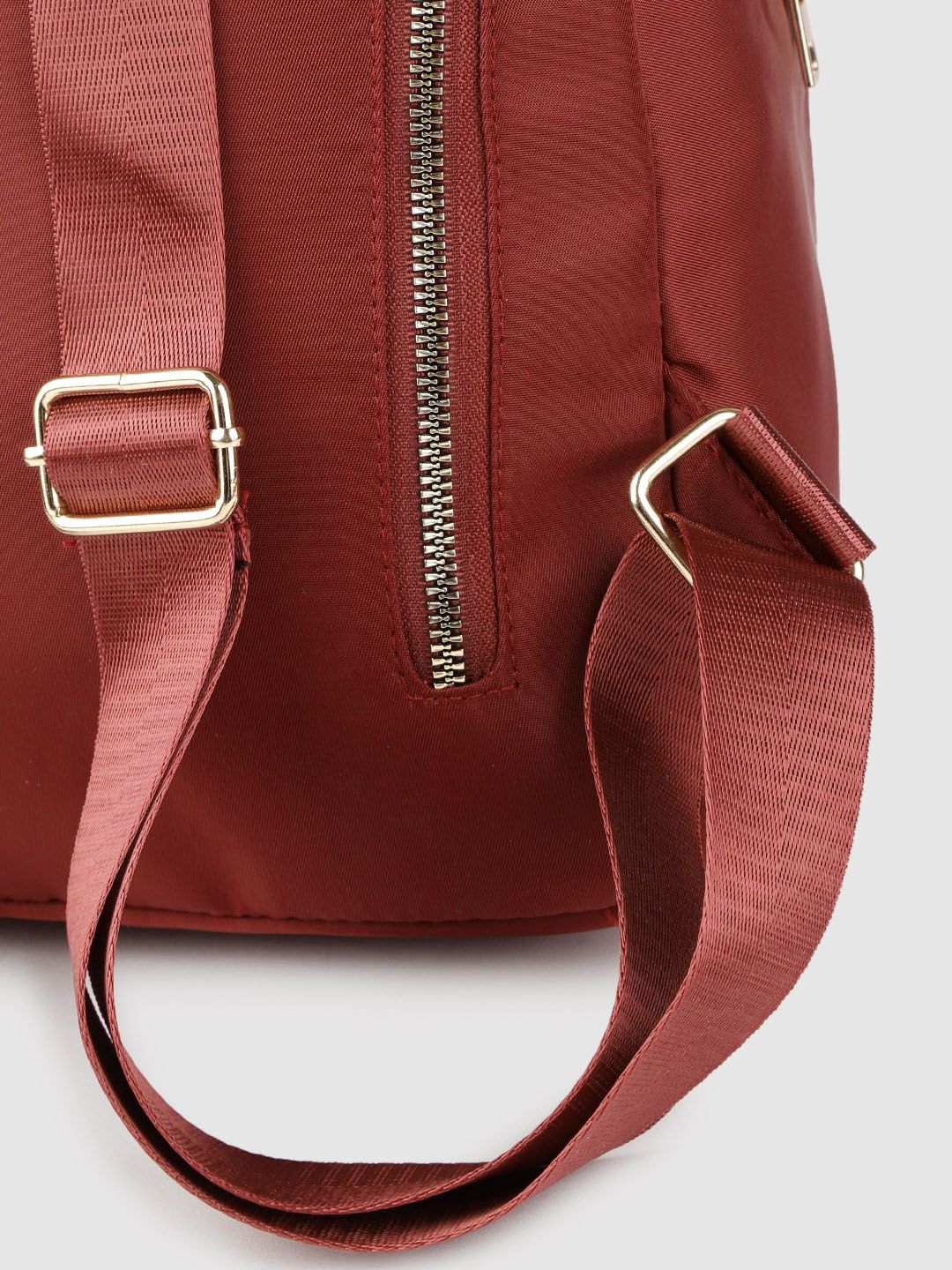 Lino Perros Women Maroon Solid Laptop Backpack