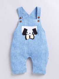 Moms Love Infants Boys Pure Cotton Dungaree With Striped T-Shirt