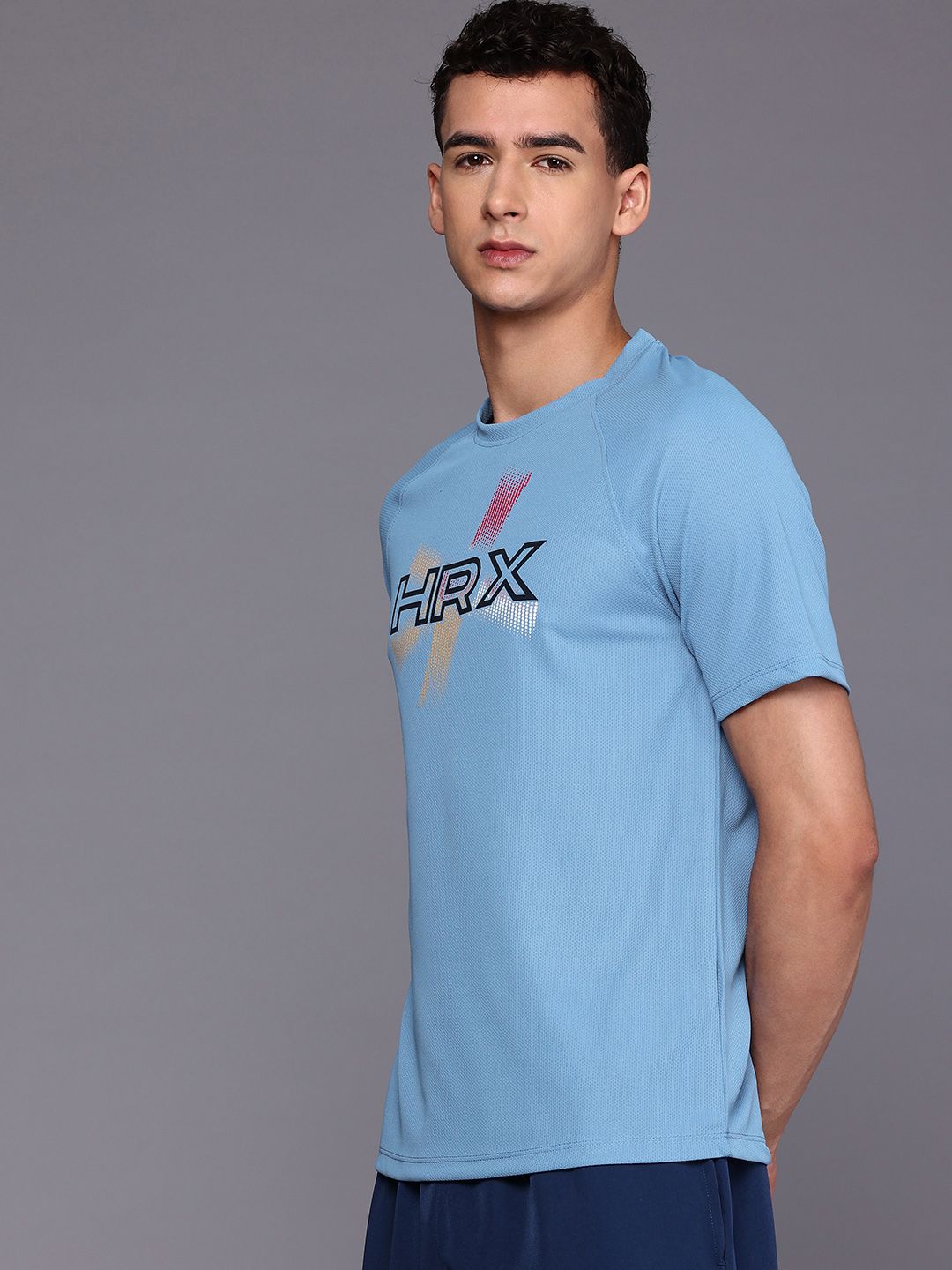 HRX by Hrithik Roshan Brand Logo Printed Rapid-Dry Running T-shirt