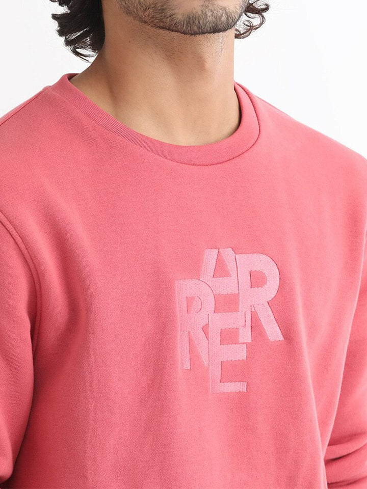 RARE RABBIT Men Verano Round Neck Cotton Sweatshirt