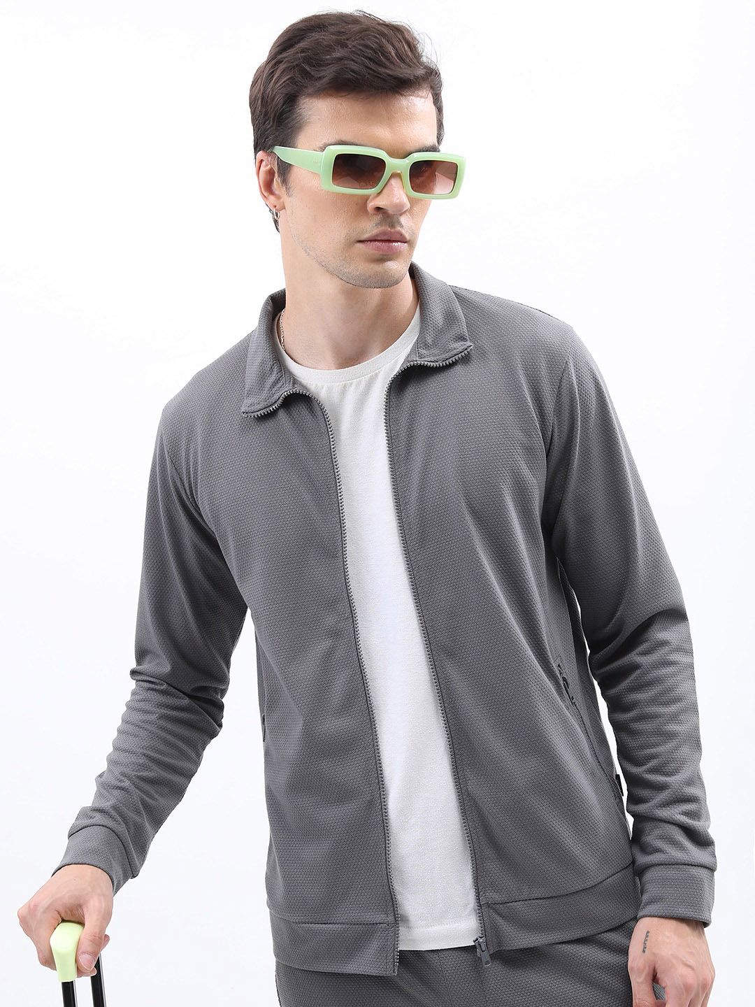 HIGHLANDER Mock Neck Tailored Jacket