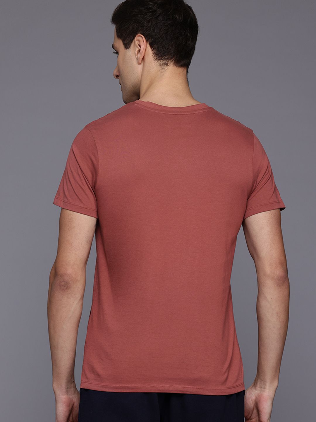 HRX by Hrithik Roshan Placement Typography Printed Pure Cotton Yoga T-shirt