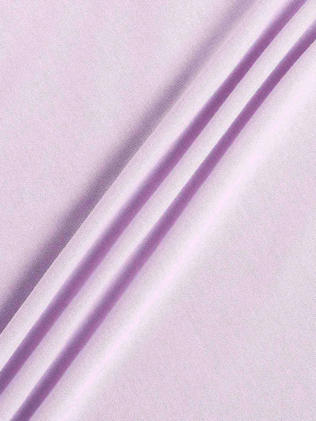 Bewakoof Women Lavender & Black Printed T-shirt