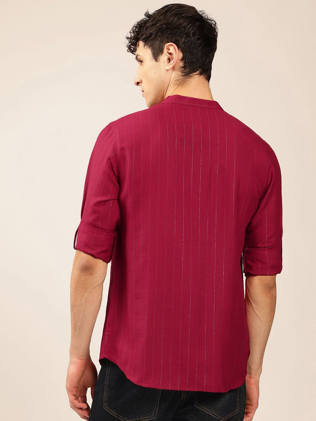 Anouk Mandarin collar Pathani Short Kurta