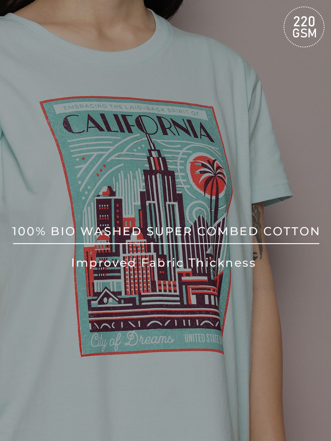 DILLINGER Printed Pure Cotton Boxy T-shirt