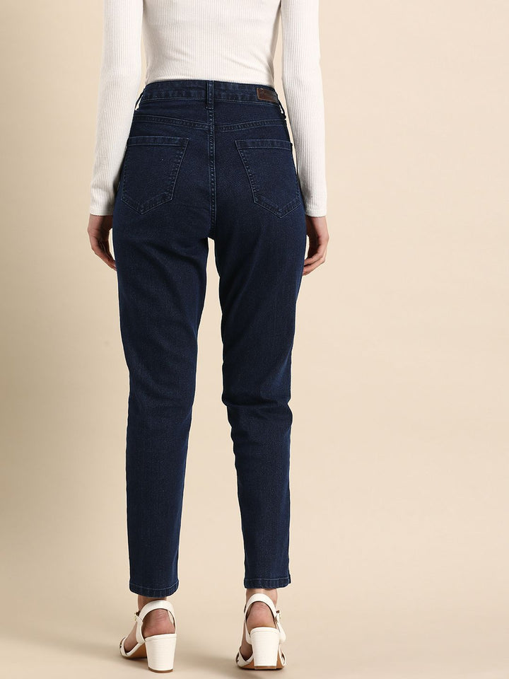 all about you Women Barrel Fit Mid-Rise Stretchable Jeans