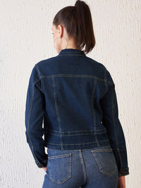 Antheaa Blue Washed Baggy Fit Denim Jacket