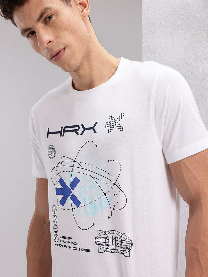 HRX by Hrithik Roshan Conversational & Brand Logo Printed Lifestyle T-shirt