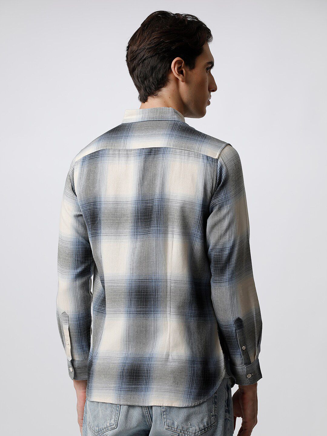 THE BEAR HOUSE Men Slim Fit Checked Pure Cotton Casual Shirt