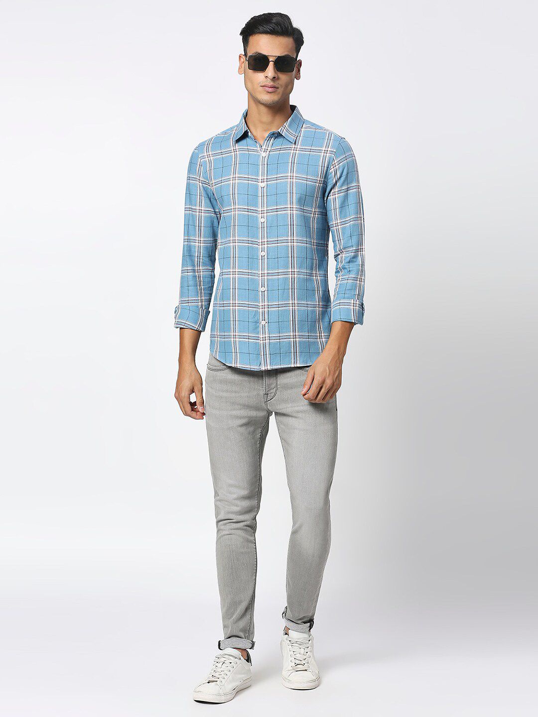 Being Human Slim Fit Tartan Checks Casual Shirt