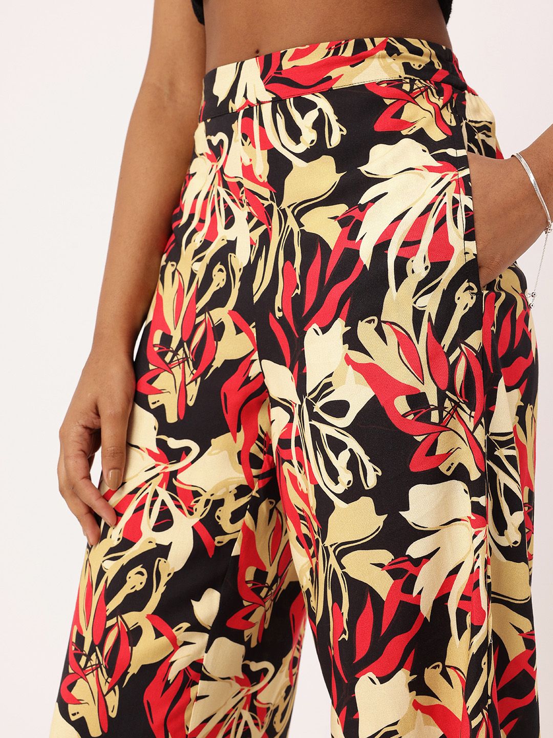 DressBerry Tropical Maximalist Muse Wide Leg Trousers