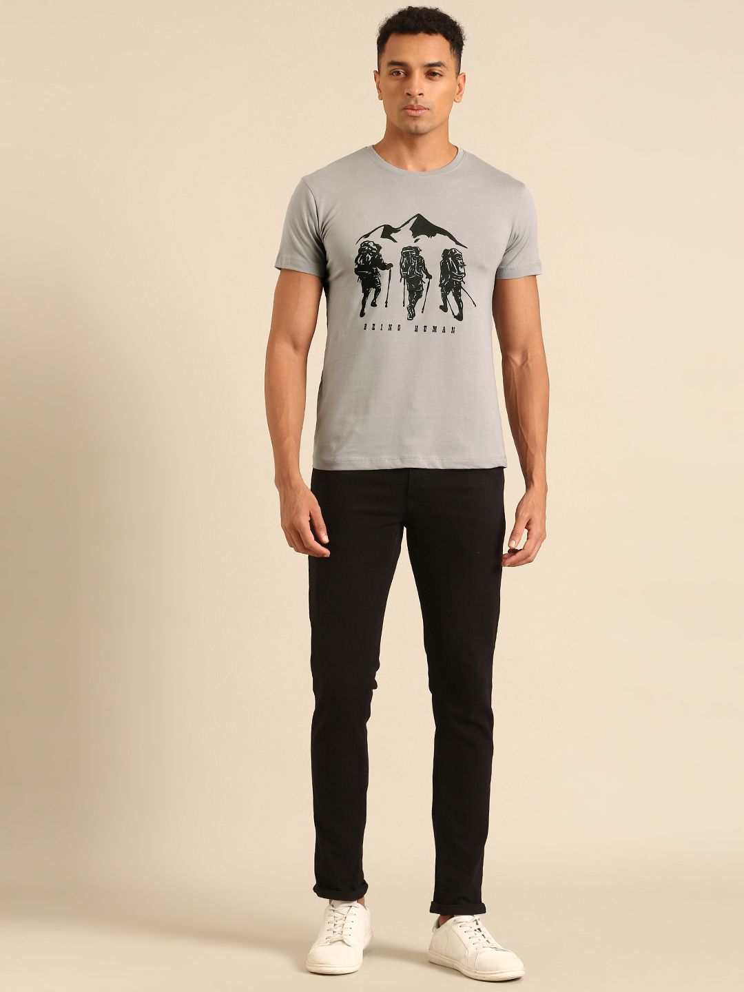 Being Human Printed Pure Cotton T-shirt