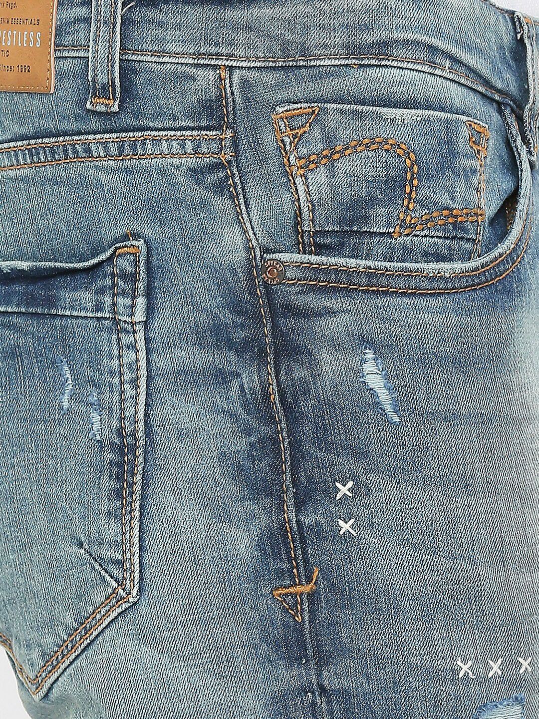 SPYKAR Men Ricardo Relaxed Fit Mildly Distressed Heavy Fade Stretchable Jeans