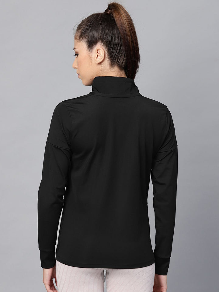 HRX by Hrithik Roshan Women Black Solid Training Sweatshirt