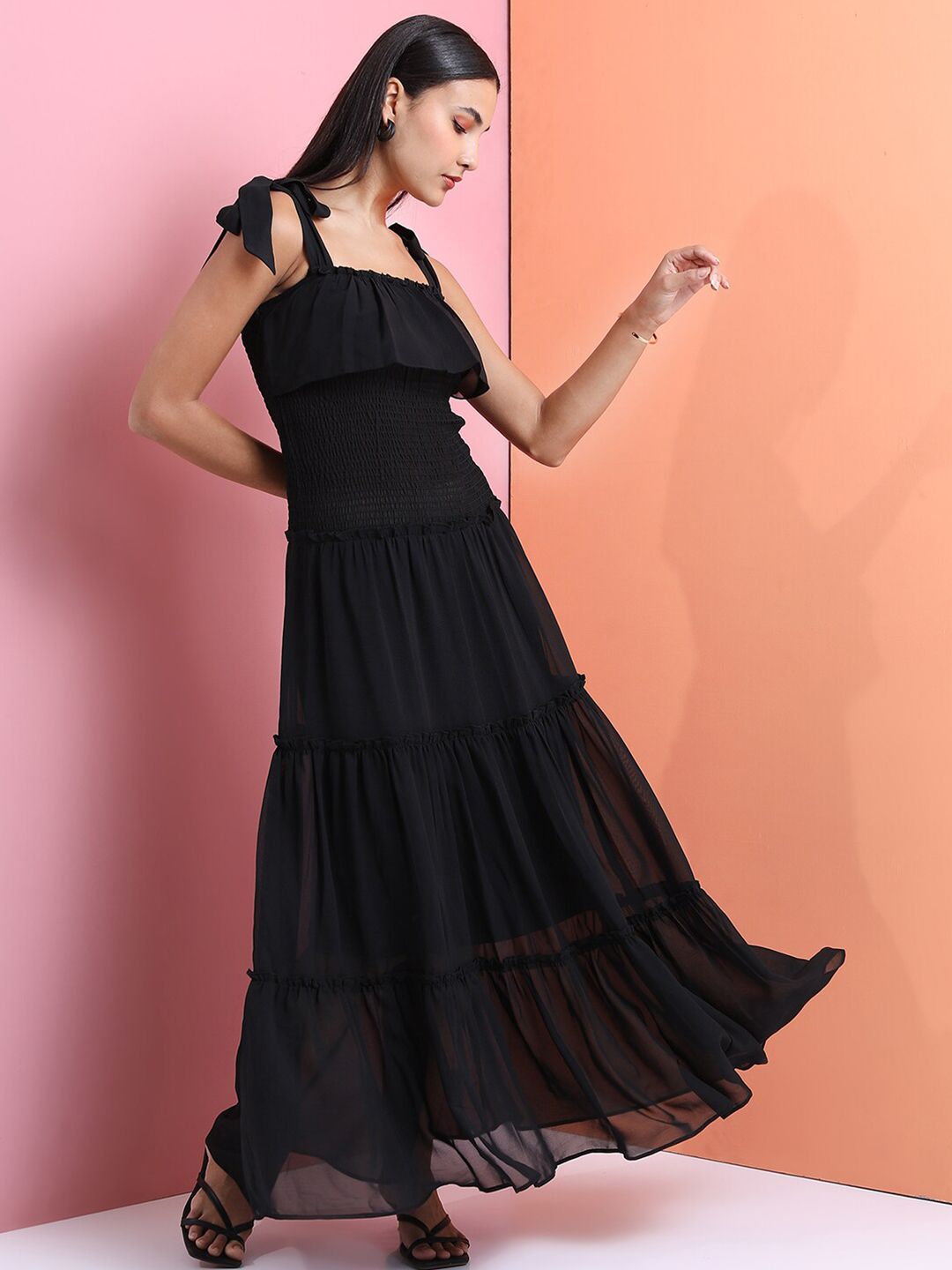 Tokyo Talkies Tiered Fit And Flare Dress