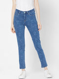 SPYKAR Women Blue Skinny Fit Low Distress Light Fade Jeans