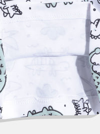 Moms Love Infant Boys Pure Cotton Printed Dungaree With T-Shirt