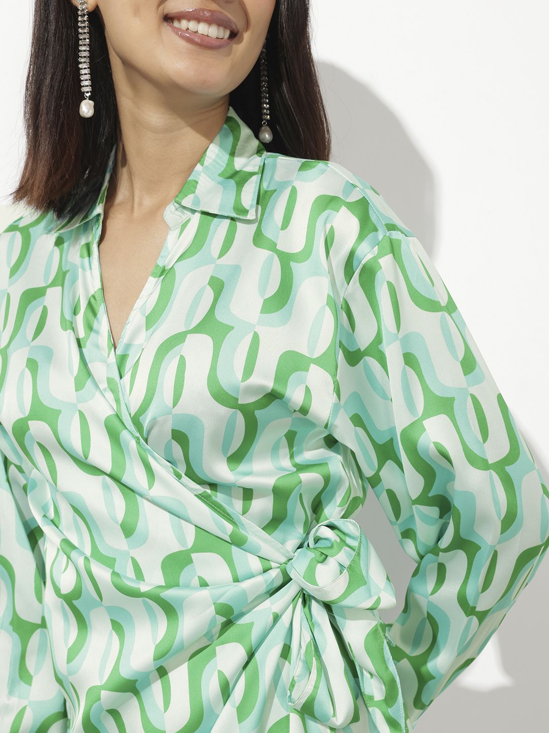 DressBerry Offset Repeat Wrap It Up Dress