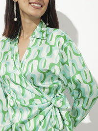 DressBerry Offset Repeat Wrap It Up Dress