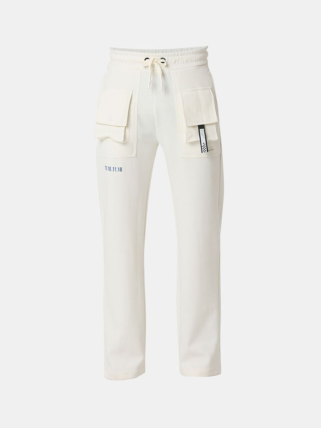 Spykar Men Straight Fit High Rise Track Pant