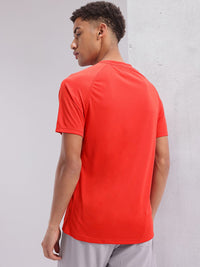 HRX by Hrithik Roshan Brand Logo Printed Raglan Sleeves Rapid-Dry Training T-shirt