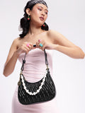 DressBerry Structured Quilted Hobo Bag