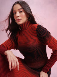 DressBerry Striped Midi Jumper Dress