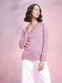 DressBerry Beads Embroidered Acrylic Pullover