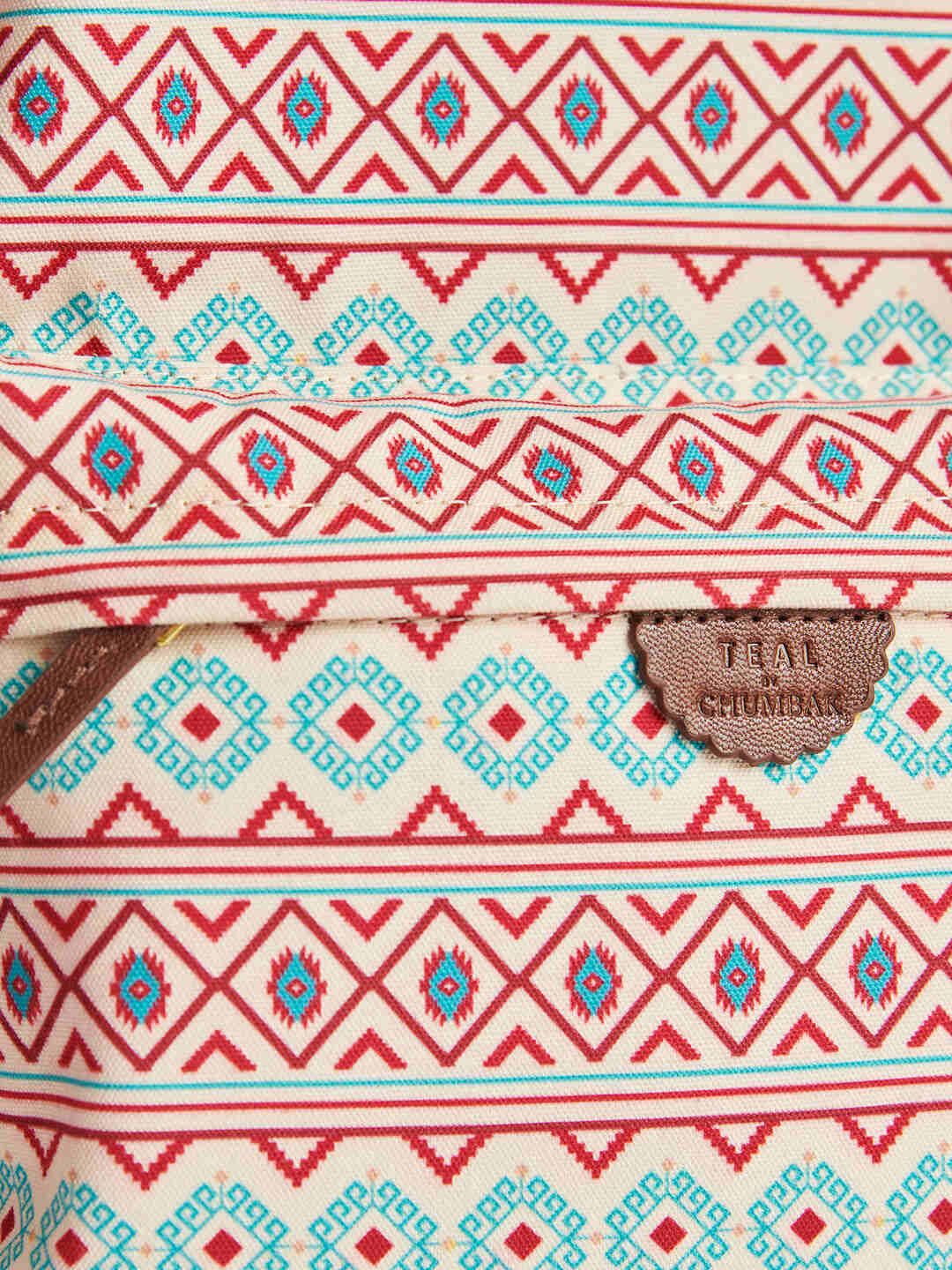 TEAL BY CHUMBAK Women Geometric Printed Backpack