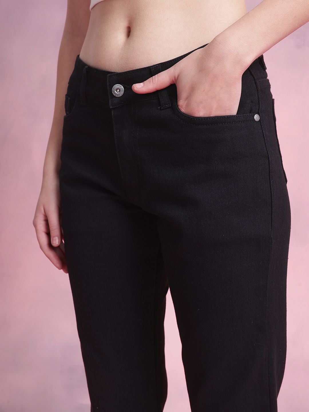 DressBerry Women Mid-Rise Flared Fit Jeans