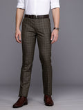 Raymond Men Checked Slim Fit Formal Trousers