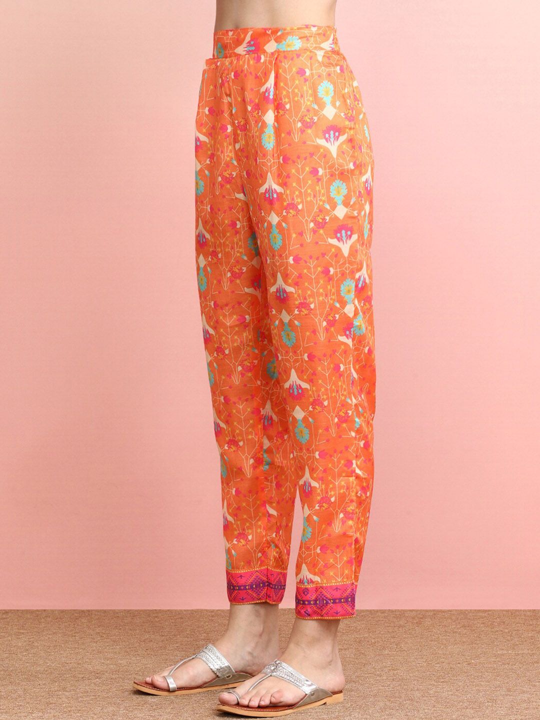 Indo Era Printed Top With Trousers Co-Ords