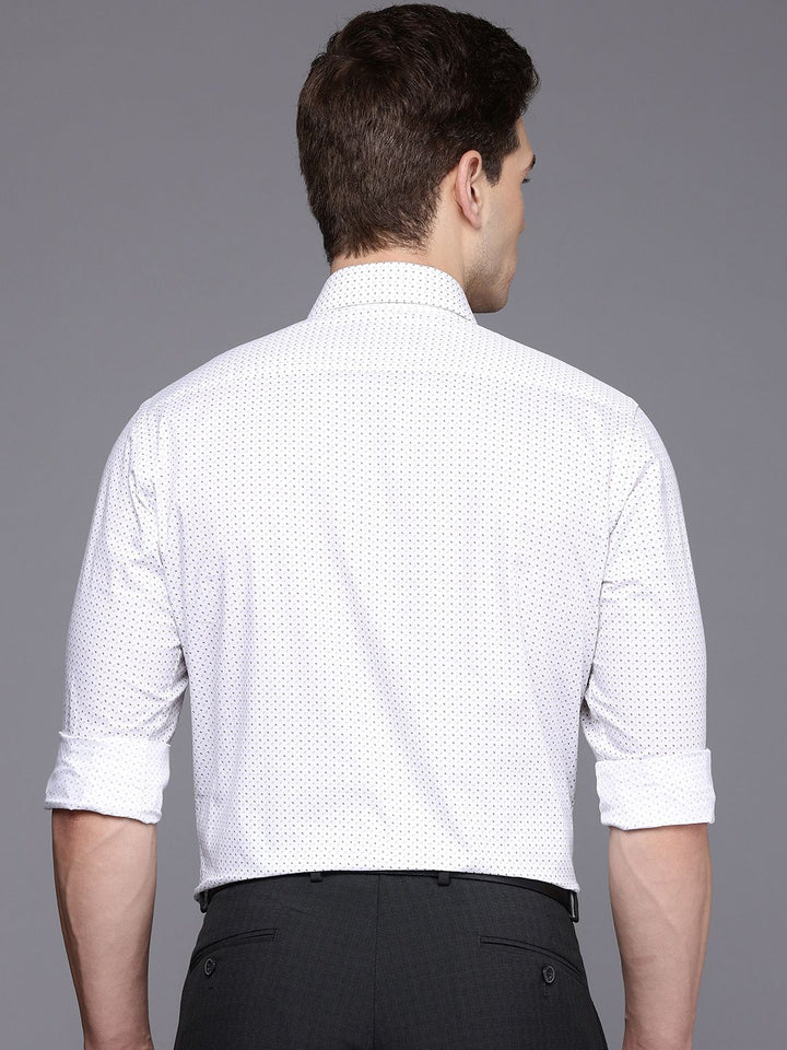 Raymond Slim Fit Micro Ditsy Printed Pure Cotton Formal Shirt