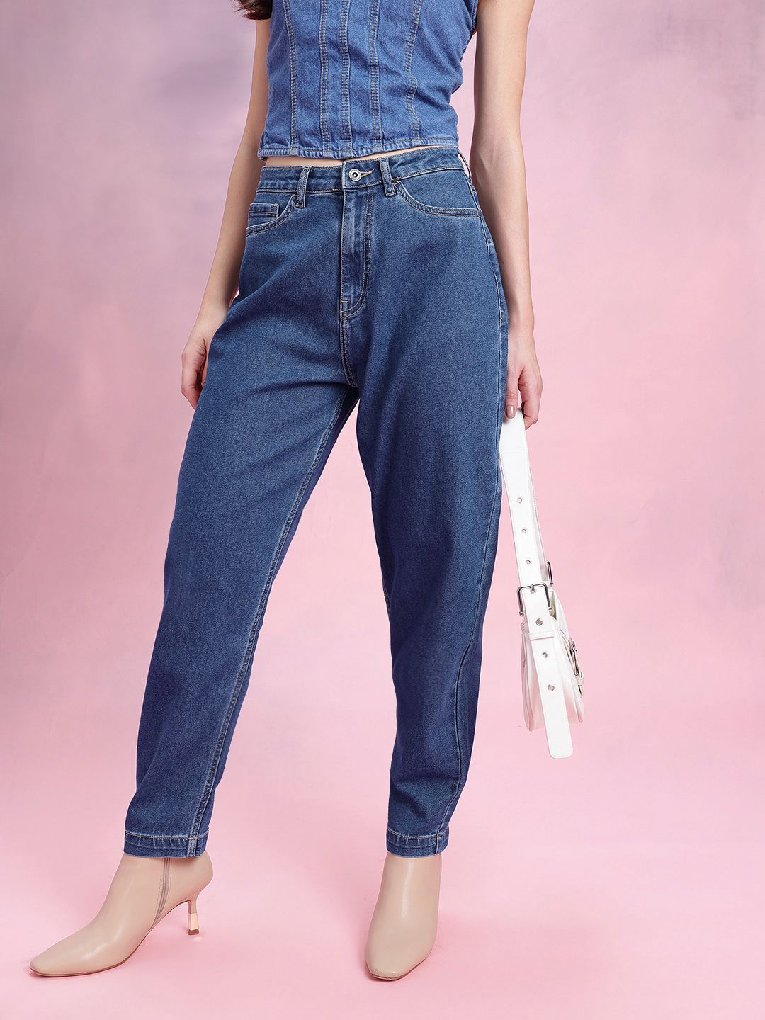 DressBerry Women Slouchy Fit High-Rise Jeans