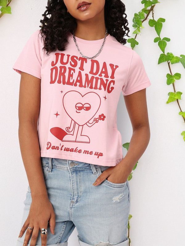 DressBerry Blissful Dream Gazer Printed Casual T-shirt