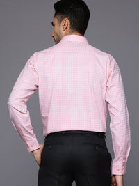 Raymond Pure Cotton Slim Fit Self-Checked Formal Shirt
