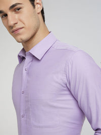 Raymond Men Purple Pure Cotton Slim Fit Formal Shirt