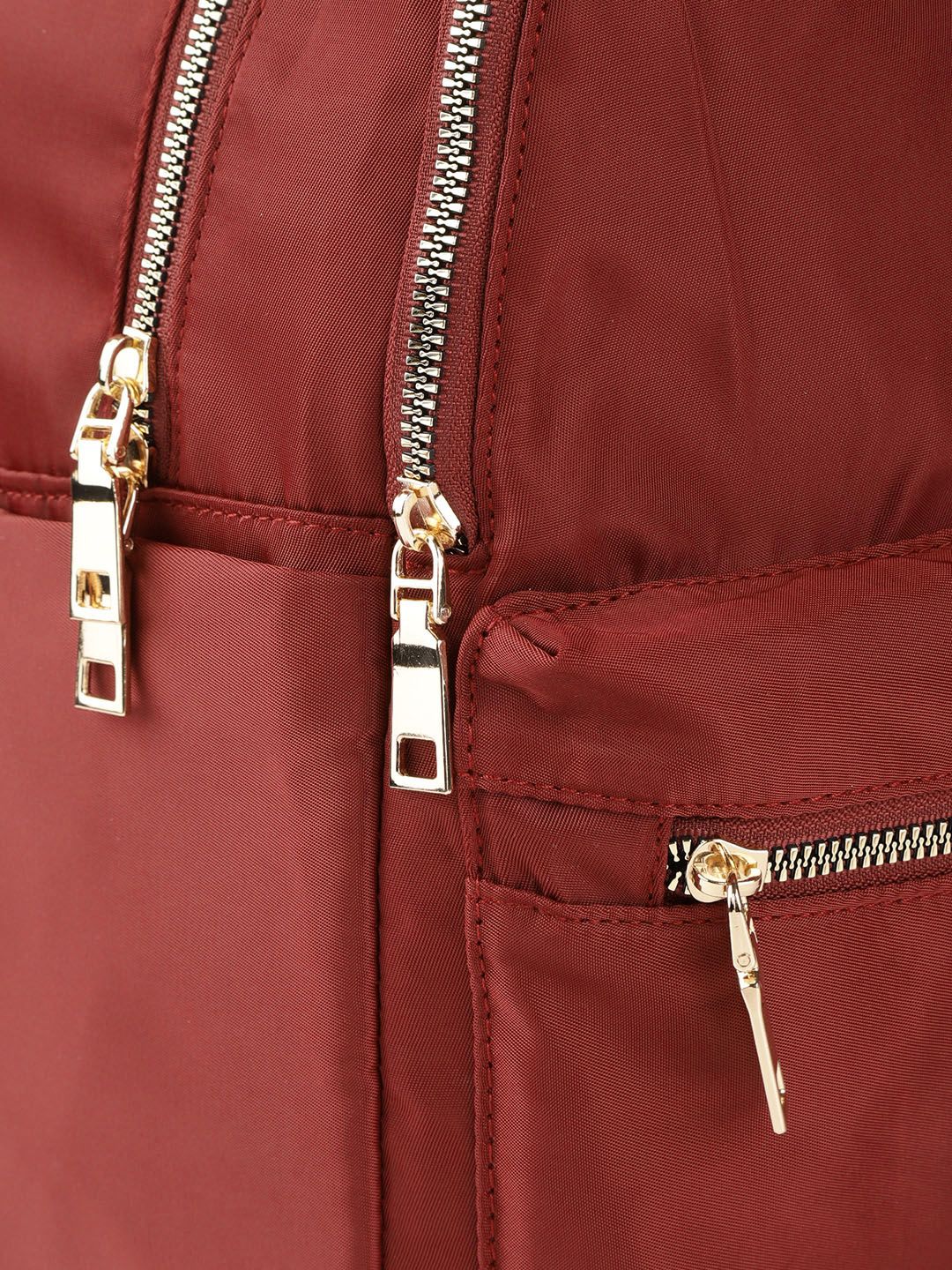 Lino Perros Women Maroon Solid Laptop Backpack