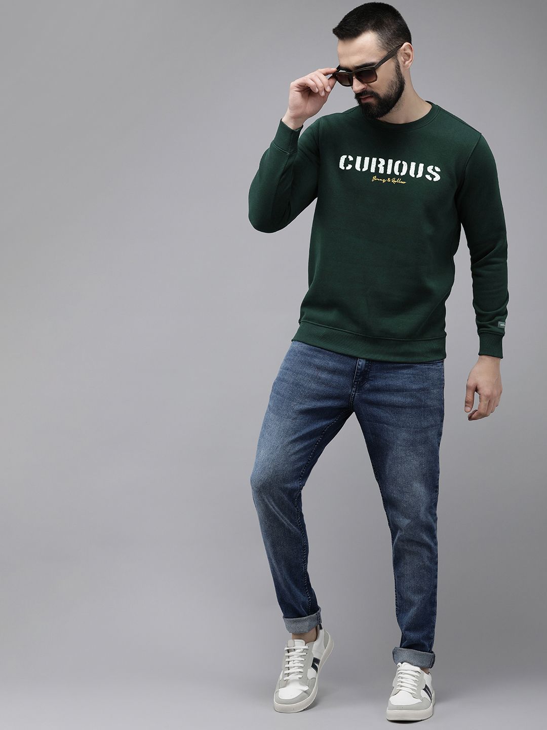 SPYKAR Typography Printed Pullover Sweatshirt