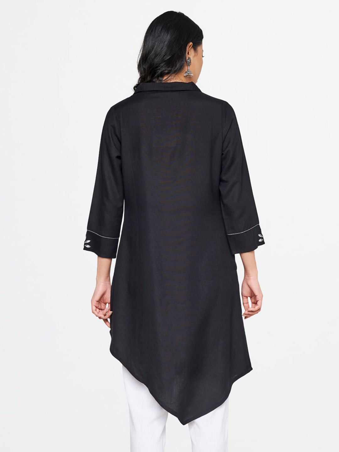 Global Desi Women Shirt Collar Tunic