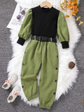 YK Girls Long Sleeve Top & Joggers Clothing Set