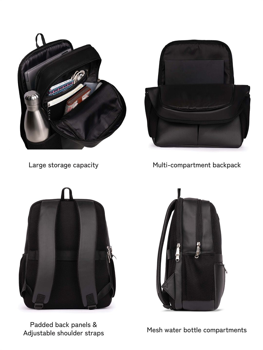 ZOUK Textured Backpack with Compression Straps Up to 16 inch