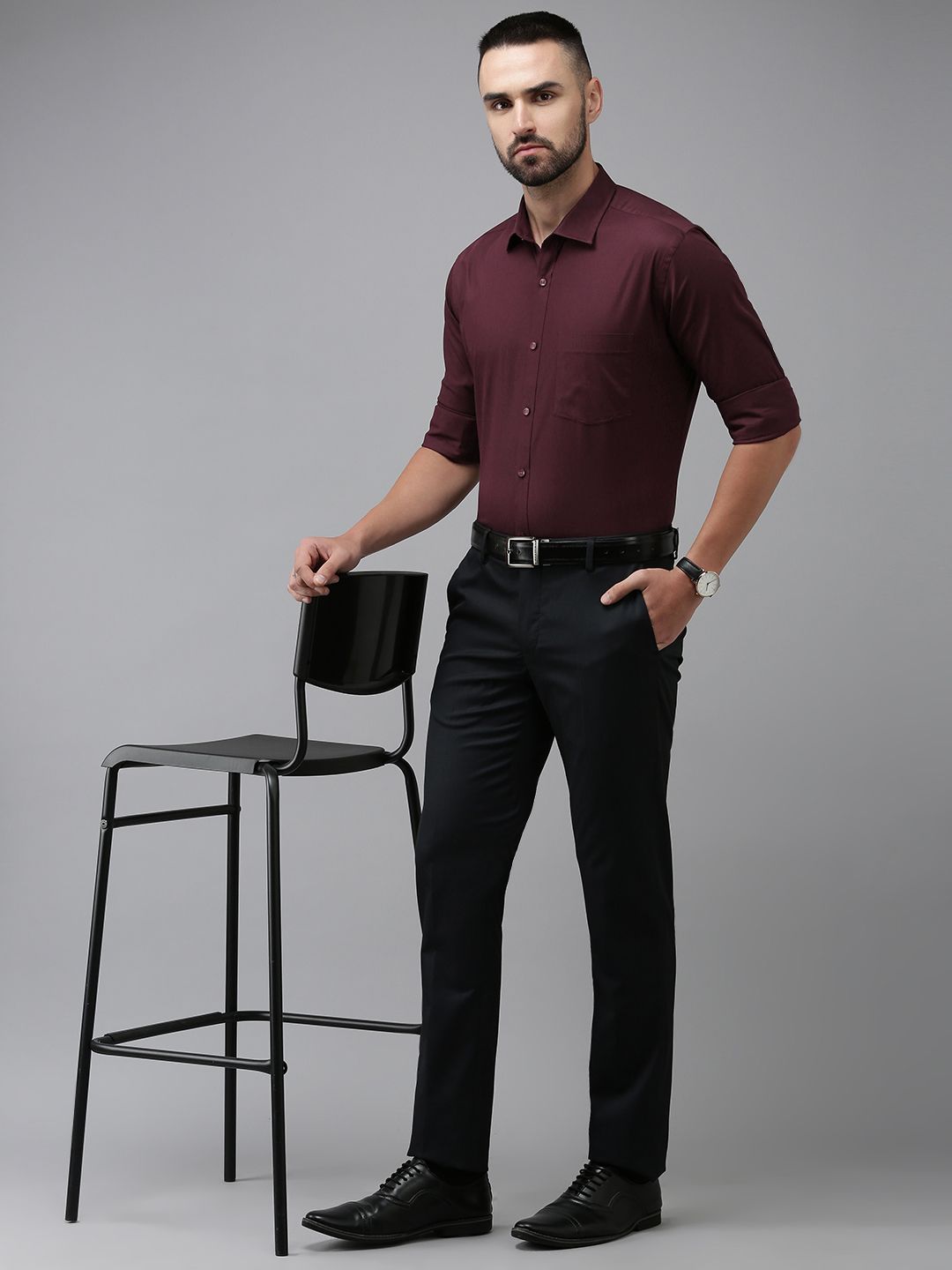 Park Avenue Solid Slim Fit Formal Shirt