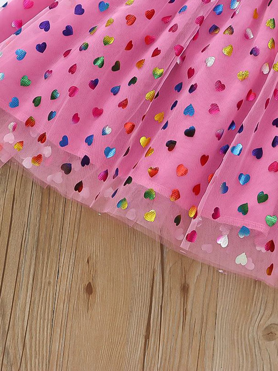 YK Girls Cotton Printed Flared Sleeve Fit & Flare Dress