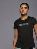 HRX by Hrithik Roshan Self Design Rapid-Dry Antimicrobial Running T-shirt