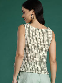 DressBerry Striped Chrochet Top